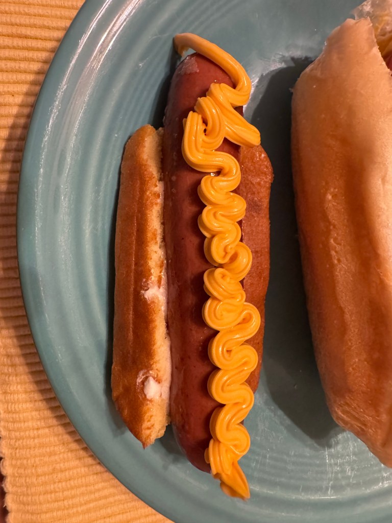 the completed Twinkie Wiener Sandwich